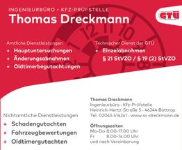 Thomas Dreckmann Prüfingenieur, Kfz.-Sachverständiger