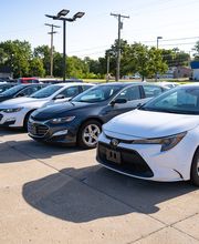 Sedan's Parked in a Row