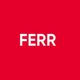 Ferr studio logo red and white