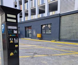 Parkscheinautomat auf dem Parkplatz Ritterstraße in Bielefeld