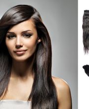 Echthaar-Extensions-leicht-gewellt-45cm-Tresse