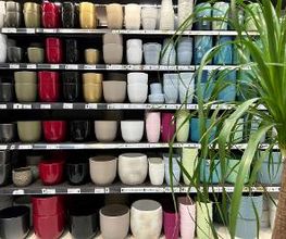 caches pots colorés