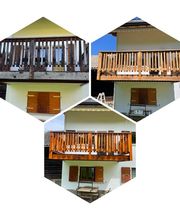 Balcon, ponçage mécanique et vernissage