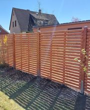 Rhombussichtschutzzaun aus Lärche