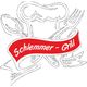 Logo des Schlemmer-Grill mit rotem Schriftzug und stilisierten Elementen aus Küche und Gastronomie.