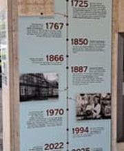 Eingangsbereich mit Infotafel.