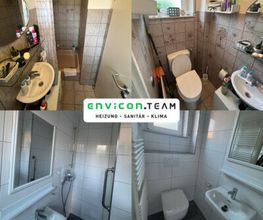 Altes Badezimmer vorher/nachher