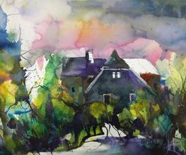 Kate an der Ostsee , Aquarell auf Bütten, von: Andreas Mattern ©