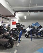 zone motos du parking Bergson à Paris