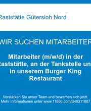 Mitarbeiter (m/w/d) in der Raststätte, an der Tankstelle und in unserem Burger King Restaurant