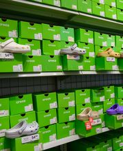 Shot of Popular Brand Section (I.e. Croc Shoe Wall)