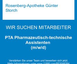 PTA  Pharmazeutisch-technische Assistenten (m/w/d)