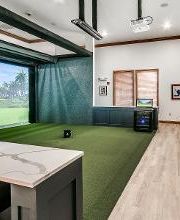 Golf simulator inside the clubhouse