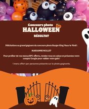 🎃 Résultat du concours photo Halloween 👻
Un grand bravo à Marianne Nollet, grande gagnante de notre concours photo Burger King Vaux-le-Pénil ! 🏆
👉 Rendez-vous en caisse avec votre compte Google pour profiter de votre menu offert 🍔🍟🥤
Restez connectés… d’autres surprises arrivent bientôt chez Burger King Vaux-le-Pénil ! 👑🔥