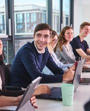 KLU students on campus.