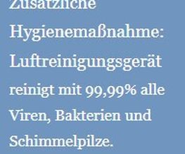 Zusätzliche Hygienemaßnahme