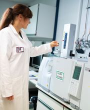 Mitarbeiterin bei Auswertung