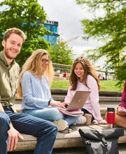 KLU students enjoy a break at the Marco Polo Terrassen, right in front of KLU.