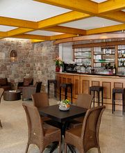 Salle du Bar et sa Cheminée Hôtel Du Parc - Restaurant cuisine du Terroir à Cransac en Aveyron