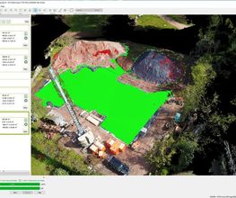 Zentimeter genaue Vermessung mithilfe von Photogrammetrie einer Baugrube Halden - Vermessung durch Volumenbestimmung