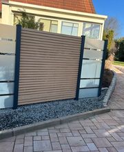 Sichtschutz, Alu und Glas