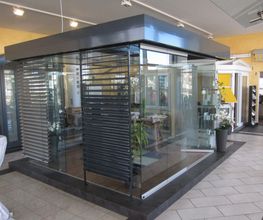 Terrassenüberdachung Flachdach Ausstellung