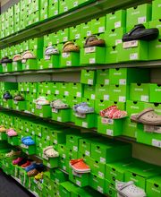 Shot of Popular Brand Section (I.e. Croc Shoe Wall)