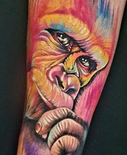 Watercolor Ape by Sabita