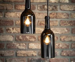 elektrische Lampen aus Flaschen