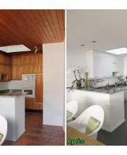 Cuisine avant et après la rénovation PORTAS