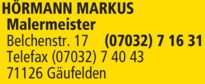 Malermeister Markus Hörmann