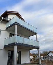 Balkongeländer Edelstahl+Glas