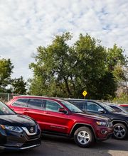SUV's Parked in a Row
