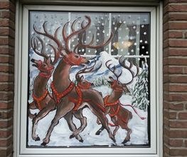 raamschildering kerstmis