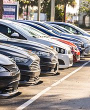 Sedans Parked in a Row
