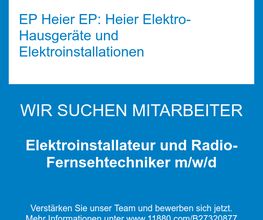 Elektroinstallateur und Radio-Fernsehtechniker m/w/d