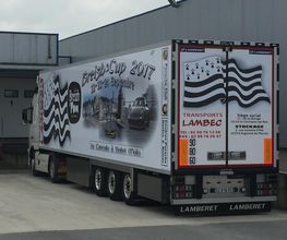 Publicité covering camion semi remorque
pose de film pelliculé