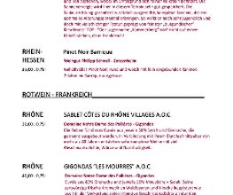 Weinkarte