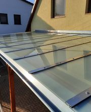 Terrassendach mit VSG matt