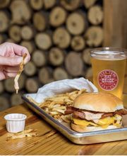 The Classic Burger, Beer and French Fries