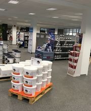 Standortbild Innenraum Lager MEGA eG Bielefeld, Großhandel für Maler, Bodenleger und Stuckateure