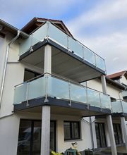 Balkongeländer Edelstahl+Glas