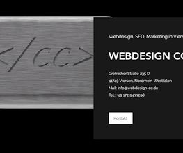 Webdesign CC Logo und Kontaktinformationen