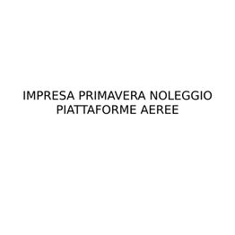 Impresa Primavera S.n.c. Noleggio Piattaforme Aeree logo