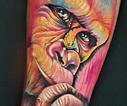 Watercolor Ape by Sabita