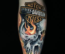 Harley Davidson Skull by Pralhad