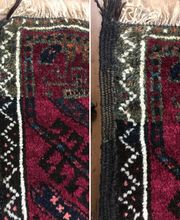 Repairing edge of Antique rug at AAA Rug repair