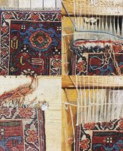 Repairing corner of Bijar Persian rug
at AAA Rug Repair