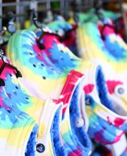 Shot of Popular Brand Section (I.e. Croc Shoe Wall)