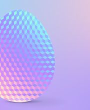 Happy Easter days with a classic Easter visualization. The 3D cube mosaic of this Easter egg has been invented around 200 BC. This pattern can now be comfortably produced with digital programs.